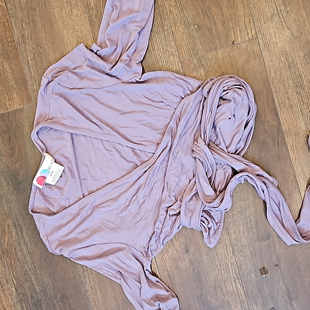 Dusty purple ballet cardigan crop wrap